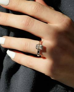 Bezel Set Engagement Ring IGI Certified Lab Grown Diamond Ring 2.0 Ct Radiant Lab Diamond Bridle Solitaire CVD Diamond Ring VS1 - Product Image 2