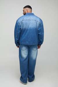 Ensemble de vestes en jean décontracté pour hommes Hip Hop Vintage High Street Logo personnalisé impression Match couleur délavé Denim 220 grammes poids du tissu - Product Image 3