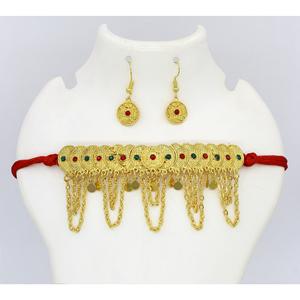 Martasha designer islamique ramadan spécial plaqué or EAU bijoux spécial dubai bijoux collier boucle d'oreille ensemble arabe bijoux - Product Image 2