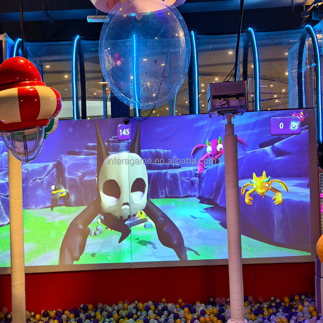 Custom Interactive Wall Projector Immersive Games Digital Motion Ball Hitting Interactive Game Target Wall for Kids Play Areas