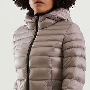 Haute qualité léger hiver imprimé tricoté femmes doudoune à capuche respirant coupe-vent imperméable prix de gros - Product Image 5