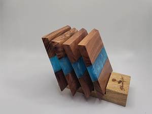 Tapis de boisson en bois élégants | Sous-verres en bois ronds ou carrés élégants | Durable et léger | Meilleurs sous-verres en pierre - Product Image 2