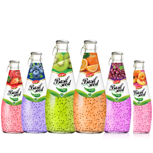 JOJONAVI Bebida de semilla de albahaca con sabor a naranja 290ml Botella de vidrio Proveedor al por mayor Fabricante de etiqueta privada OEM ODM - Product Image 3