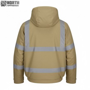 Sécurité noir haute visibilité sécurité refléter haute visibilité temps froid veste homme Racer Bomber veste personnalisée - Product Image 2