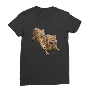 Camiseta Premium Transpirable para Mujer Cheetah Brothers, Corte Holgado, Tallas XS S XL XXS, Impresión Digital - Product Image 1