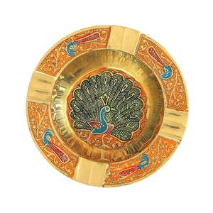 Cendrier en pierres précieuses en laiton un mélange parfait d'artisanat traditionnel et d'élégance artistique - Product Image 5