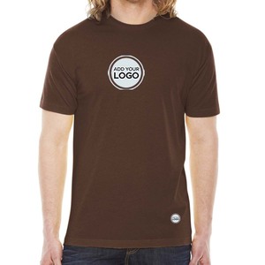 T-shirt slim fit personnalisé avec logo, unisexe, manches courtes, été, homme, couleur gris, col rond - Product Image 2