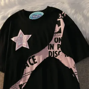 Premium Women's Slim <b>T</b>-<b>Shirt</b> 300 GSM Customizable Fabric Multi-Patch Boxy Fit Oversized Tee Sleeveless Summer Print OEM - Product Image 3