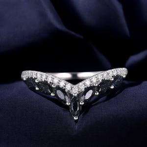 Women's Romantic Unique Design 925 Sterling <b>Silver</b> <b>Ring</b> Blue Sandstone & Diamond <b>Set</b> for Wedding Engagement Anniversary Parties - Product Image 4