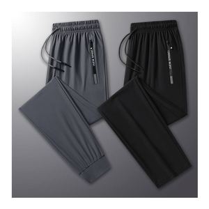 Puff estampado en blanco recto pierna ancha acampanada pantalones de chándal hombres mujeres algodón Joggers Pantalones deportivos para hombres pantalones de hombre - Product Image 1