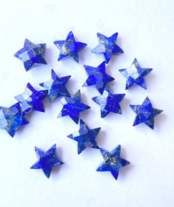 Cuentas de piedras preciosas facetadas Briolette de estrella de lázuli Natural azul, tallas facetadas coloridas, piedra para hacer joyas - Product Image 1
