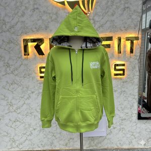 Sudadera con Capucha Desgastada con Cremallera Alta y Pedrería, Fabricante, Crea Tu Propia Idea, Chaqueta con Cremallera, Lavado Ácido, Sudadera de Forro Polar para Hombre, Estilo Urbano - Product Image 3