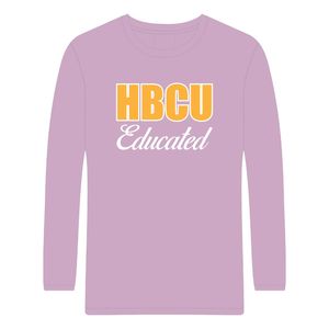 T-shirt d'été à manches longues en coton 100% avec broderie en chenille, motif Lavender, pour sororité grecque Divine Nine, respirant et personnalisable, idéal pour les étudiants des HBCU - Product Image 2