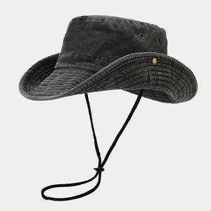 2025 diseño cuatro estaciones algodón sólido cubo sombrero protección solar pescador gorra para Unisex viajes al aire libre sombreros de cubo - Product Image 3