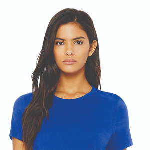 เสื้อยืดผู้หญิงเข้ารูปแบบมีสไตล์เสื้อยืดคอกลมผ้าคอตตอนเสื้อเจอร์ซี่ผ้าถัก - Product Image 4