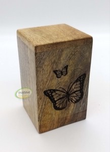 Fournitures funérailles de qualité supérieure, urne de crémation pour chats et petits enfants, cendres de conception de papillon, urne commémorative adaptée au cimetière - Product Image 2