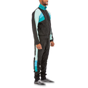 Conjunto de chándal cortavientos liso de nailon personalizado para hombre, ropa de entrenamiento a prueba de viento, chándal para hombre - Product Image 1