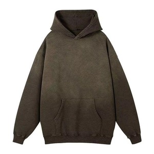 Sweat à capuche tendance avec effet délavé à l'acide et décoloration au soleil, design tendance, tissu chaud, fermeture éclair, pour un usage décontracté ou sportif, unisexe - Product Image 3