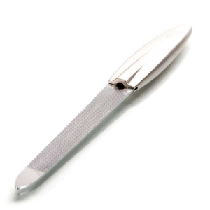 Lime à ongles double face en acier inoxydable, grain 180, durable et réutilisable pour usage domestique et professionnel en salon, avec logo personnalisable - Product Image 2