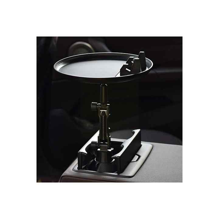 Multifunctional 360° Rotating Car Phone Holder Tray Small Table Food Rack