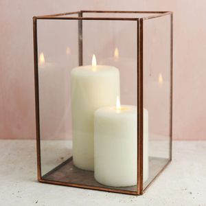 Nouveau ensemble en forme d'hexagone 3 Terrarium verre bougeoir métal laiton décoratif et bougie lanterne pour plaqué or décoration de la maison - Product Image 6