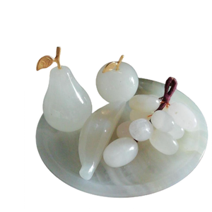 Hite arble Ear, juego de pera de ecoración Onyx Marble, Nyx ASS Rass Carved ear ruruit - Product Image 3