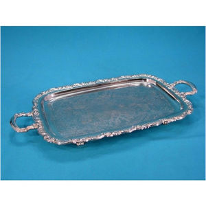 Plateau de service exclusif en laiton massif Design tendance Taille de forme personnalisée idéale pour les ustensiles de cuisine Plateau alimentaire en aluminium avec poignées - Product Image 5