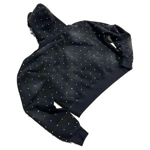 Fabricante de Ropa de Moda, Sudadera con Capucha de 430 g/m², Estilo Urbano, con Mangas Bordadas y Pedrería, Corte Recortado, 100% Algodón - Product Image 2