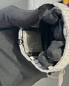 Premium 39.8 mm Analog Stainless Steel Case Wristwatch Moissanite Diamond Fully Iced Custom Mechanical Date Hip Hop Style 21mm - Product Image 3