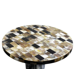 Table d'appoint de luxe en corne de buffle faite à la main, écologique, sculptée, incrustation de corne naturelle pour la décoration de la maison, de l'hôtel et du bureau - Product Image 5