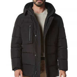 OEM al por mayor de alta calidad de los hombres 6XL chaqueta acolchada de invierno personalizado impreso lienzo capucha Logo estilo de calle con bolsillo - Product Image 3