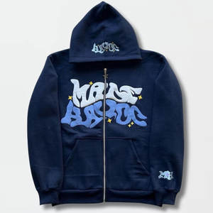 Precio bajo Material de marca Respetuoso con el medio ambiente Hombres Bordado Puff Impresión Fleece Sudadera con capucha Ropa al aire libre Manga larga Invierno Cálido - Product Image 4