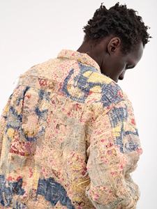 Chaqueta de hombre con diseño patchwork, ligera, cortavientos de otoño, con cuello alto, estilo bomber, informal, para uso diario, opción personalizada disponible. - Product Image 2