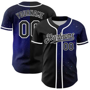Unisex Custom Gradient Color Printing Short-Sleeve Sportswear Jersey Soft Baseball/Softball Cardigan with Team Name/Number - Product Image 3