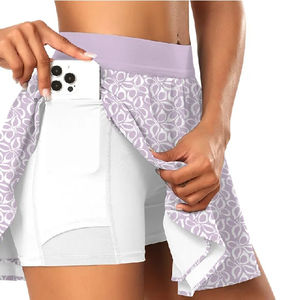 Falda de Pickleball Unisex con Estampado Personalizado, Cintura Alta, Bolsillo para Teléfono, Transpirable, Secado Rápido, para Verano - Product Image 5