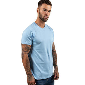 Vente en gros 100% coton T-shirt court à col rond pour hommes 180Gsm Tissu tricoté uni pour impression numérique - Product Image 1