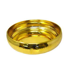 Customized Size Round Shape Brass Urli Flower Bowl Finest Quality Customized Size Urli From Manufacturer in India. - Product Image 1