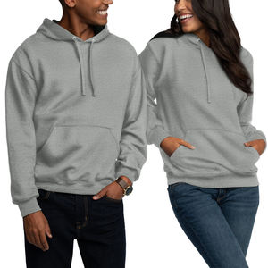 Unisex Oversized Pullover <b>Hoodie</b> with <b>Zip</b> Custom Embroidery Logo Men's Streetwear Sweatshirt for Winter - Product Image 5