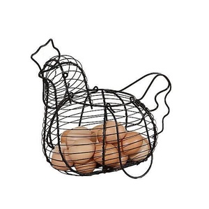 Porte-œufs en fer autoportant avec courbes élégantes et structure haute pour organiser les œufs sur le comptoir - Product Image 4