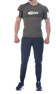 Camiseta de manga larga de gimnasio de peso pesado para hombre, mezcla gruesa de algodón y poliéster, construcción duradera, gestión de la humedad, buena para exteriores - Product Image 4
