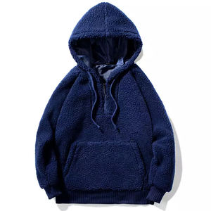 Fleece <b>Sherpa</b> Fur <b>Lined</b> <b>Hoodies</b> Winter Warm Hoodie for Men Quick Dry Breathable <b>Sherpa</b> Fleece Thermal <b>Hoodies</b> Customized - Product Image 1