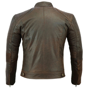 Chaqueta de Cuero Genuino Personalizada OEM, Transpirable, Ecológica, Informal, de Invierno, para Hombre, de Piel de Vaca Auténtica de Primera Calidad - Product Image 3