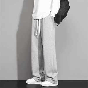 Pantalon de survêtement en toile léger à jambe droite pour homme - Pantalon décontracté automne/hiver Coupe ample Service OEM 100% coton - Product Image 3