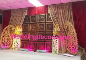 Elegante Mandap dorado personalizado con detalles tallados para ceremonias de boda Hecho por un fabricante de confianza para suministro global - Product Image 3
