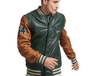 2026 Wholesale Trending Chenille Patches Stand Front Letterman College Bomber Baseball Pilot Winter Warm Outerwear Plus Size - Product Image 1