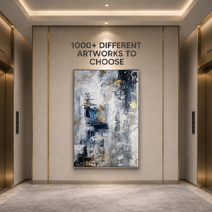 Blue Grey Minimalist Wabi Sabi Abstract Painting Large Still Life <b>Wall</b> Decorative Arts Hotel Home House Decoration Interior - Product Image 1