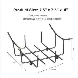 Nuevo Servilletero Cuadrado Moderno Hecho a Mano con Brazo Ponderado de Hierro Negro para Uso en el Hogar y Restaurantes - Product Image 4