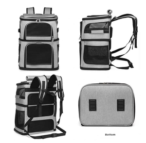 Breathable Waterproof Foldable Pet <b>Backpack</b> Carrier Large Space Cat Dog Travel Bag Double Shoulder Outdoor Pet Carrier - Product Image 1