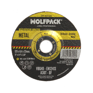 Disco abrasivo Plus per smerigliatura Ø 125 x Ø 22 mm. Spessore 6,0 mm. - Product Image 1