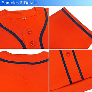 ชุดเบสบอลแขนสั้นสำหรับผู้ชายเสื้อเบสบอลผ้าตาข่ายเรียบ - Product Image 5